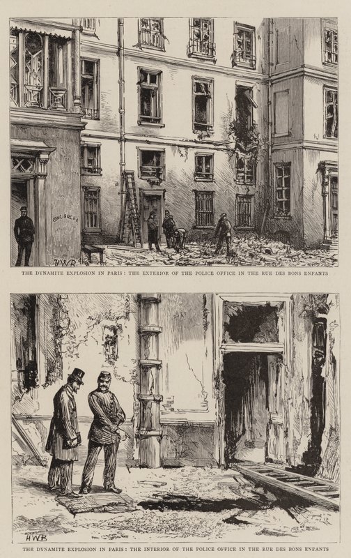 Dynamitteksplosjonen i Paris av Henry William Brewer