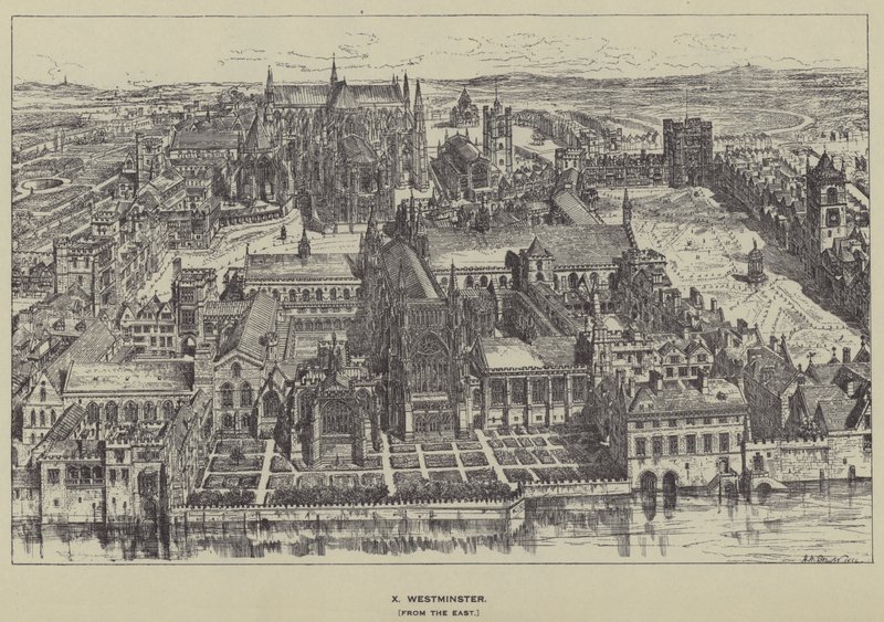 Westminster, fra øst av Henry William Brewer