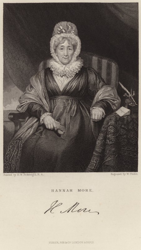 Portrett av Hannah More av Henry William Pickersgill