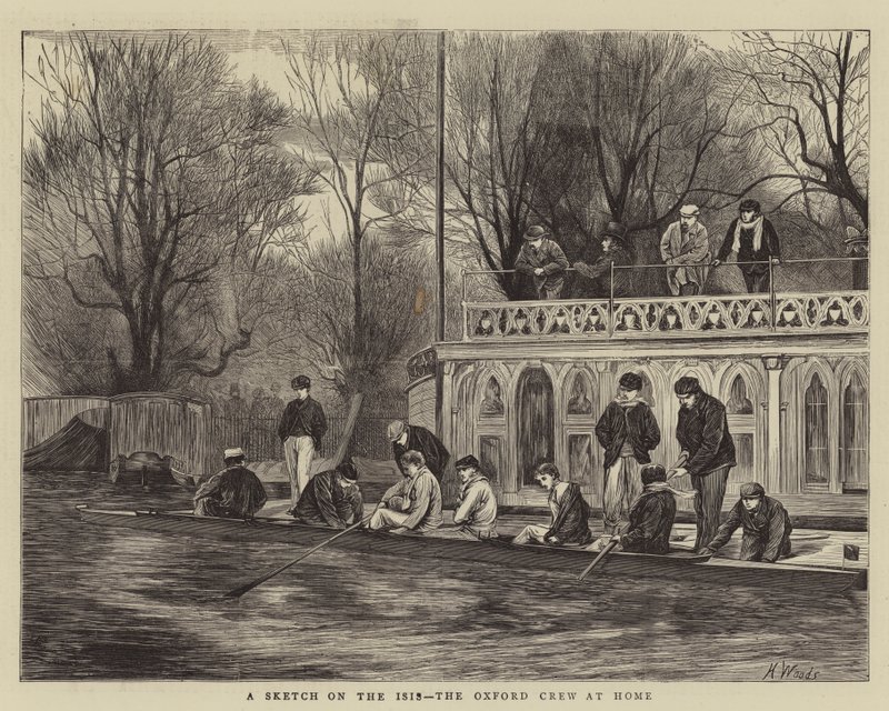 A Sketch on the Isis, Oxford Crew at Home av Henry Woods