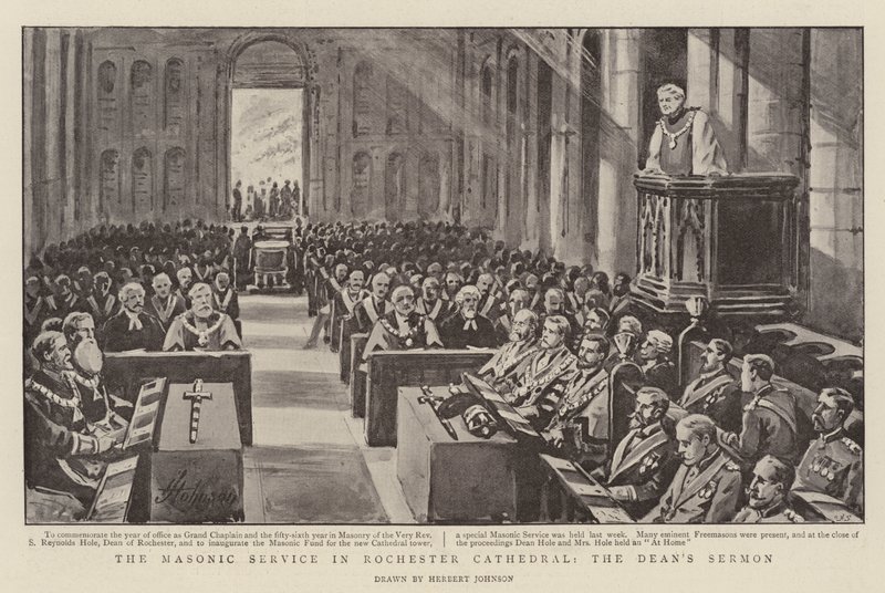 Frimurertjenesten i Rochester Cathedral, dekanens preken av Herbert Johnson