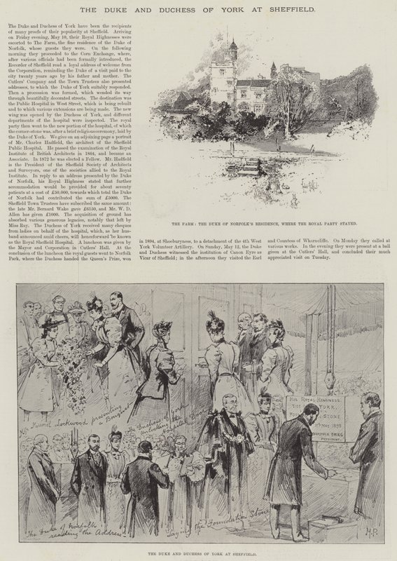 Hertugen og hertuginnen av York i Sheffield av Herbert Railton