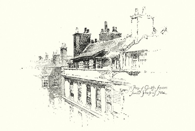 A Peep of Gough Square, London, fra Dr Johnson