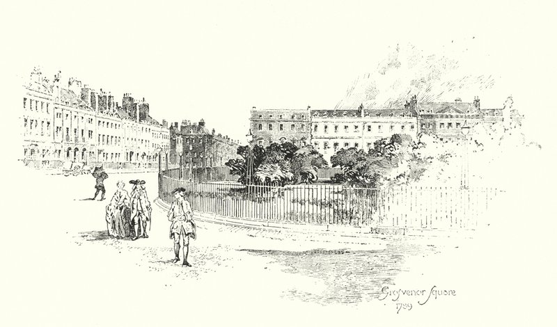 Grosvenor Square, London av Herbert (after) Railton