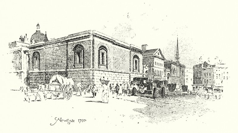 Newgate, London av Herbert (after) Railton