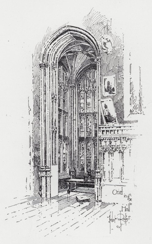 Oriel i hallen (gravering) av Herbert (after) Railton