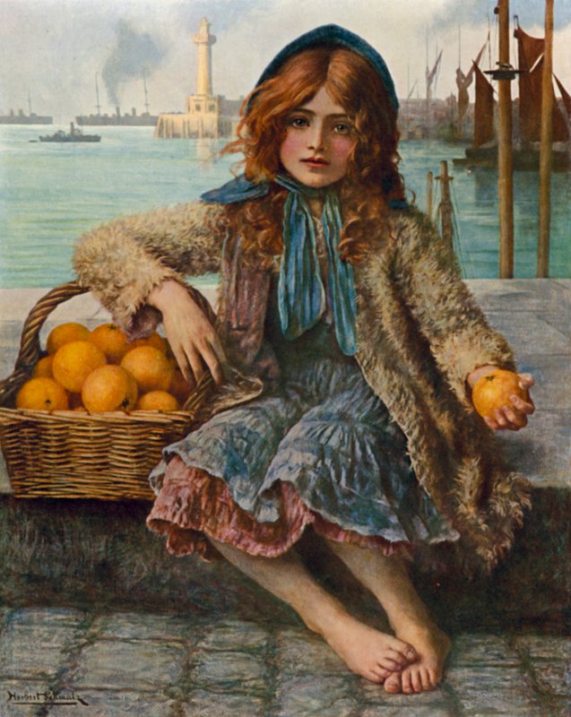 Lille kobberhode av Herbert Gustave Schmalz