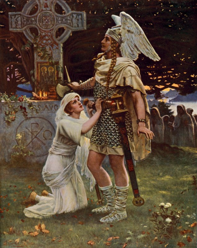 Sir Galahad av Herbert Gustave after Schmalz