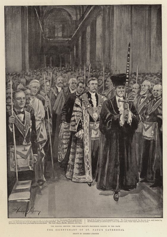 Tohundreårsdagen for St Paul's Cathedral av Herbert Johnson