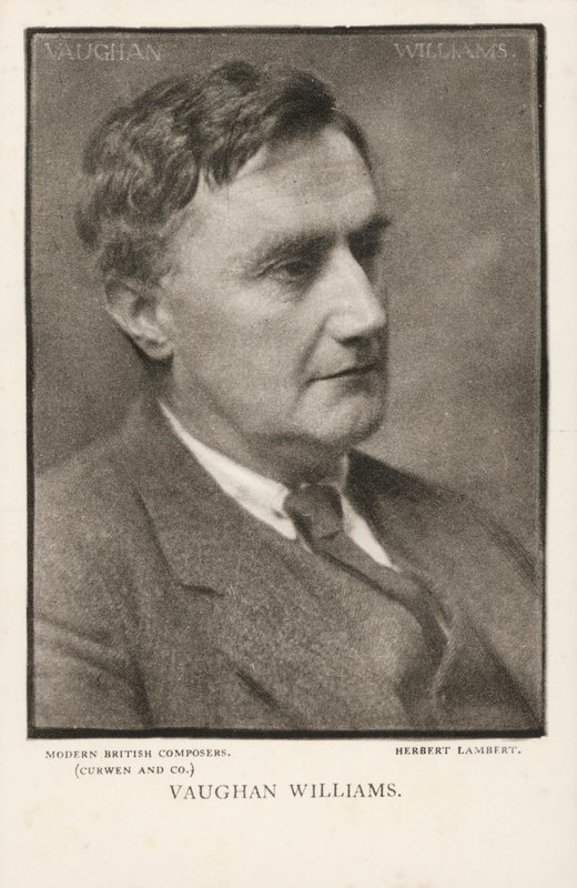 Ralph Vaughan Williams , musikalsk komponist (s/hvitt bilde) av Herbert Lambert