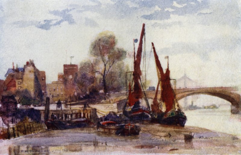 Chelsea Staith (farge litho) av Herbert Menzies (after) Marshall