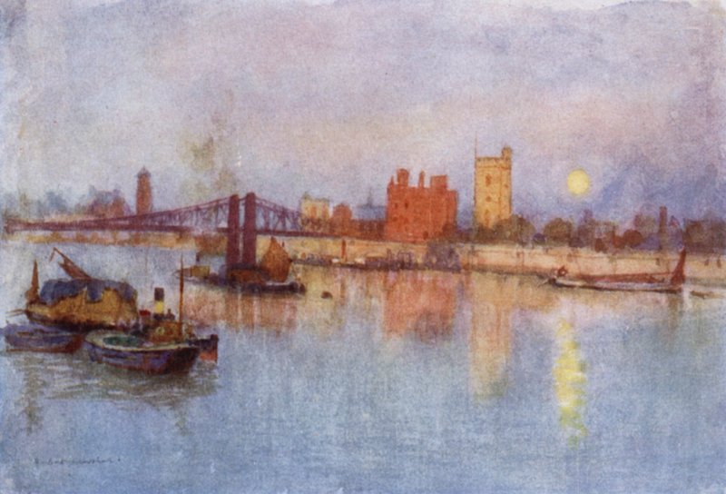 Lambeth Palace (farge litho) av Herbert Menzies (after) Marshall