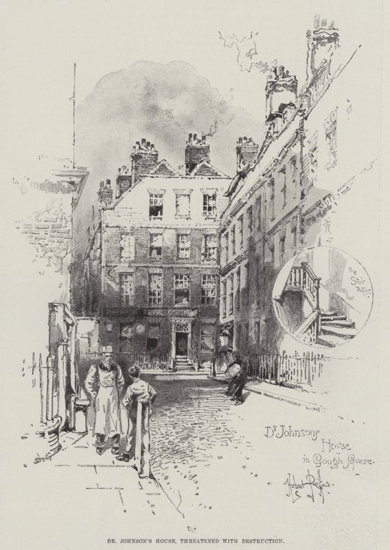 Dr. Johnsons hus, truet med ødeleggelse av Herbert Railton