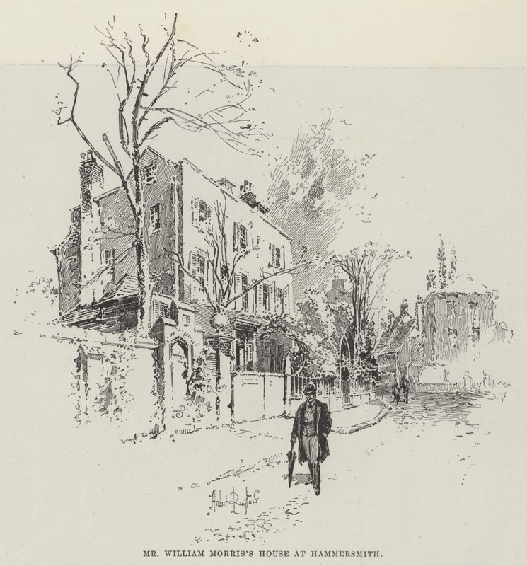 Mr William Morris hus på Hammersmith av Herbert Railton
