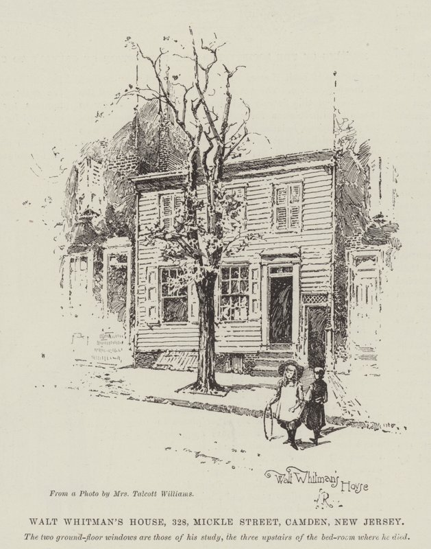 Walt Whitmans hus, 328, Mickle Street, Camden, New Jersey av Herbert Railton