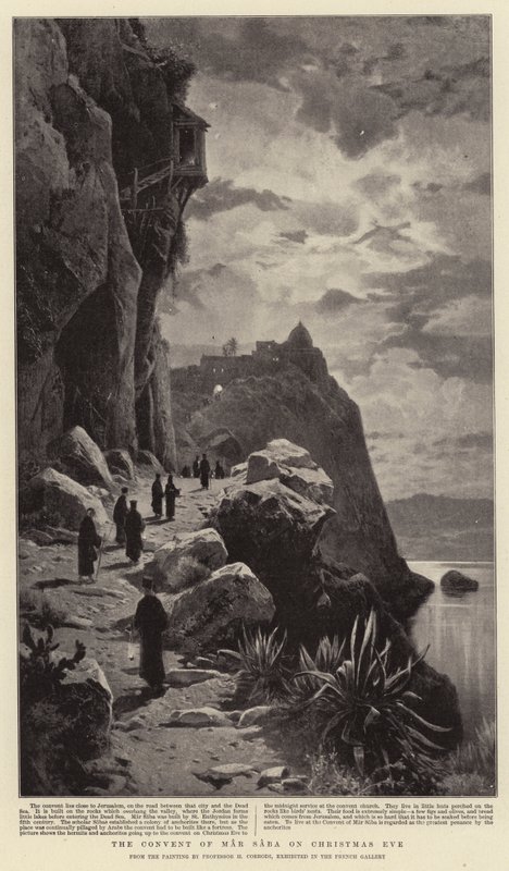 Klosteret Mar Saba på julaften av Hermann David Salomon Corrodi