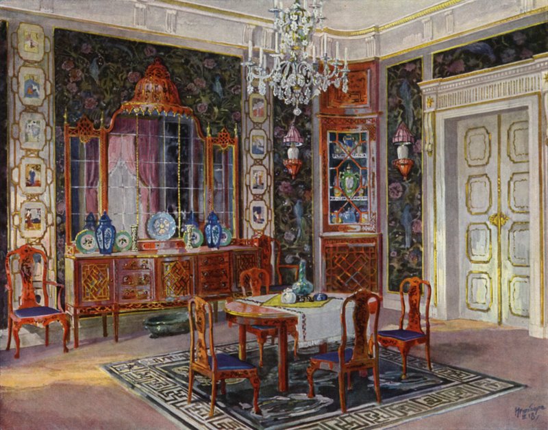 Spisestue (farge litho) av Hermann Gerson