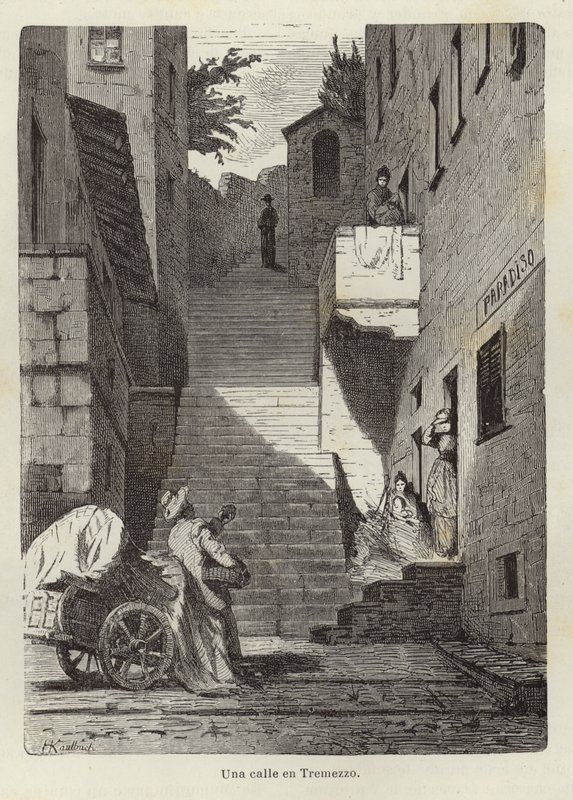 En gate i Tremezzo av Hermann Kaulbach