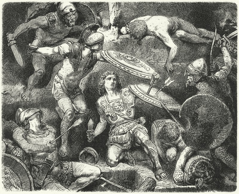 Alexander den stores liv i fare av Hermann Vogel