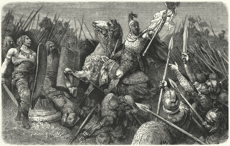 Belisarius angrep østgoterne i Roma, 536 av Hermann Vogel