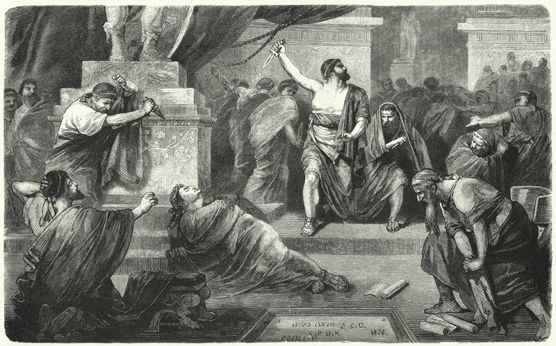 Brutus over kroppen til Julius Caesar, 44 f.Kr av Hermann Vogel