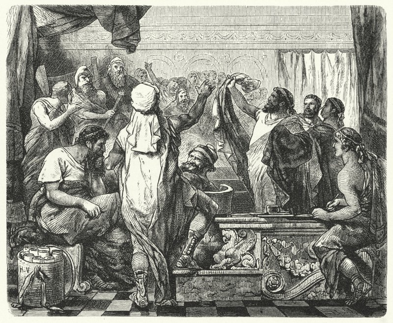 Fabius Maximus erklærer krig mot karthagerne, 218 f.Kr av Hermann Vogel