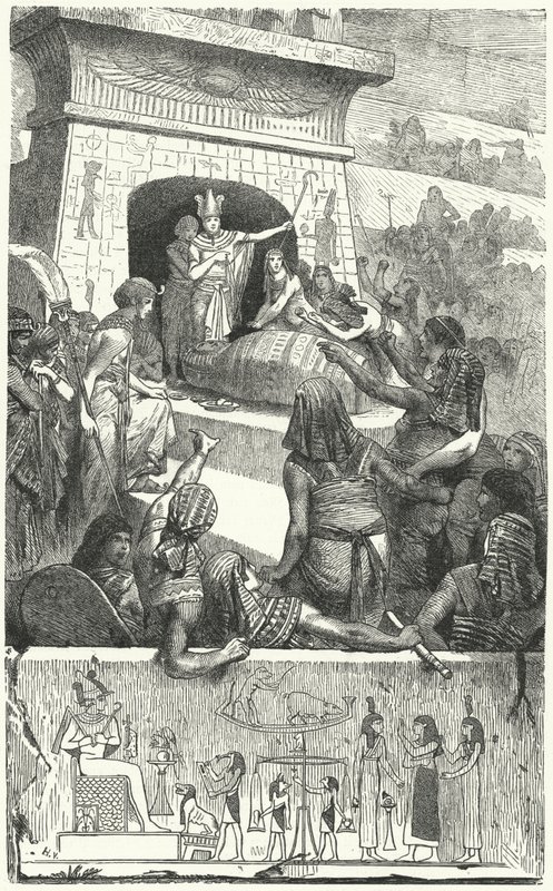 Begravelse av en gammel egyptisk farao av Hermann Vogel
