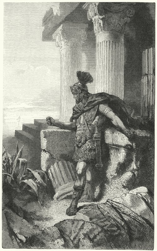 Gaius Marius i eksil blant ruinene av Kartago av Hermann Vogel