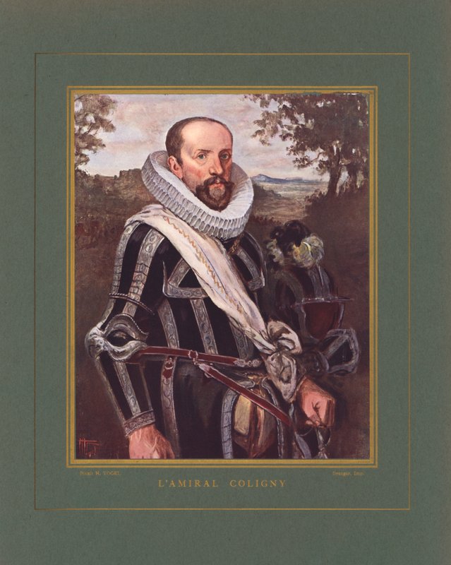 Gaspard II de Coligny, fransk admiral og huguenot-leder under de franske religionskrigene av Hermann Vogel