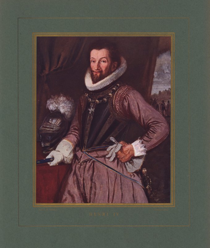 Henry IV, konge av Frankrike (farge litho) av Hermann Vogel