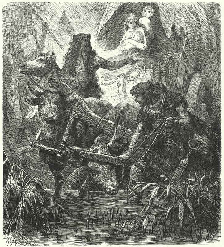 Migrasjon av de gamle arierne i India av Hermann Vogel