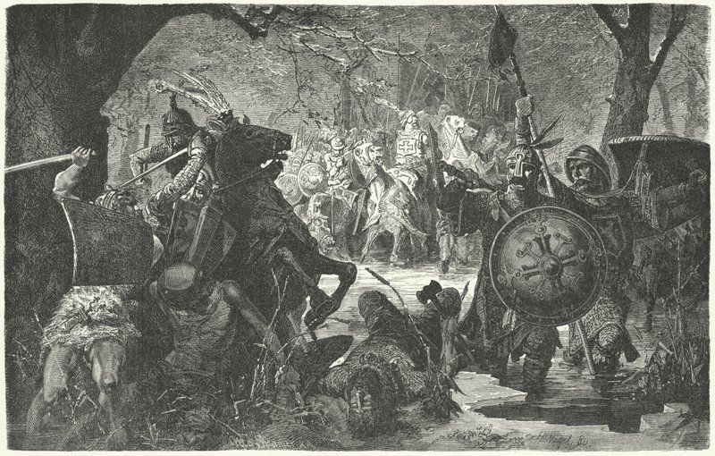 Ottokar II av Böhmens korstog mot de hedenske gamle prøysserne, 1255 av Hermann Vogel