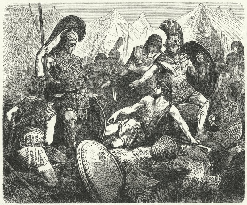 Offerdød til Codrus, konge av Athen av Hermann Vogel