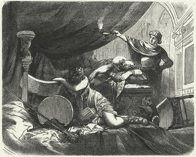 Morgenen etter en romersk fest av Hermann Vogel