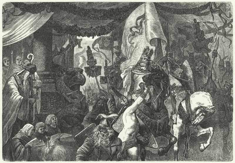 Theoderik den store, østgoternes konge, på vei inn i Roma av Hermann Vogel