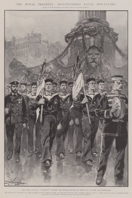 The Royal Progress, Distinguished Naval Spectators av Hermanus Willem Koekkoek