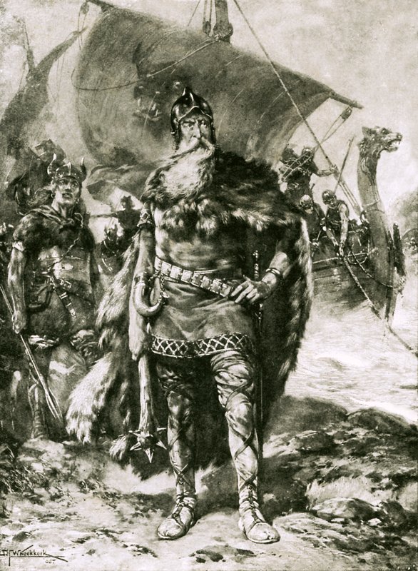 En stor viking, illustrasjon fra serien 