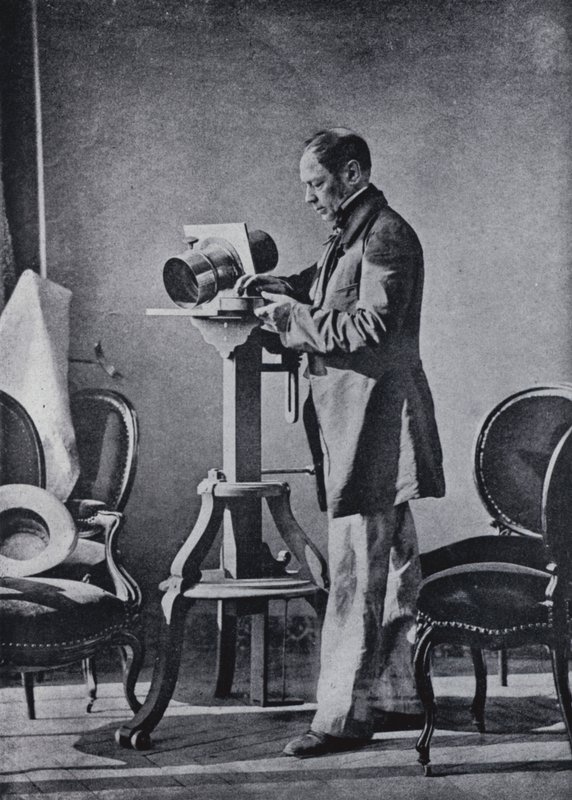 Portrett av Hippolyte Bayard, tatt av ham selv (s/hv-bilde) av Hippolyte Bayard