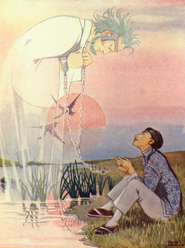 "Jeg er ringens slave!" (farge litho) av Honor Charlotte Appleton