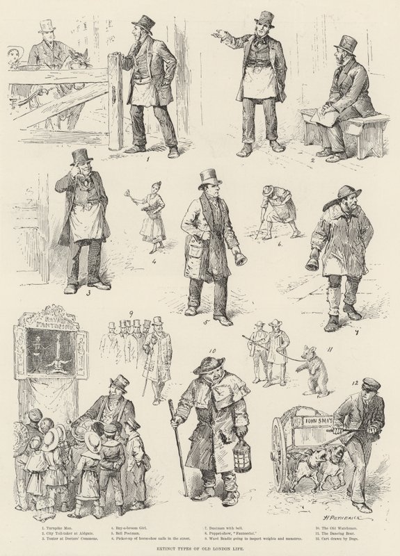 Utdødde typer gammelt London-liv av Horace Petherick