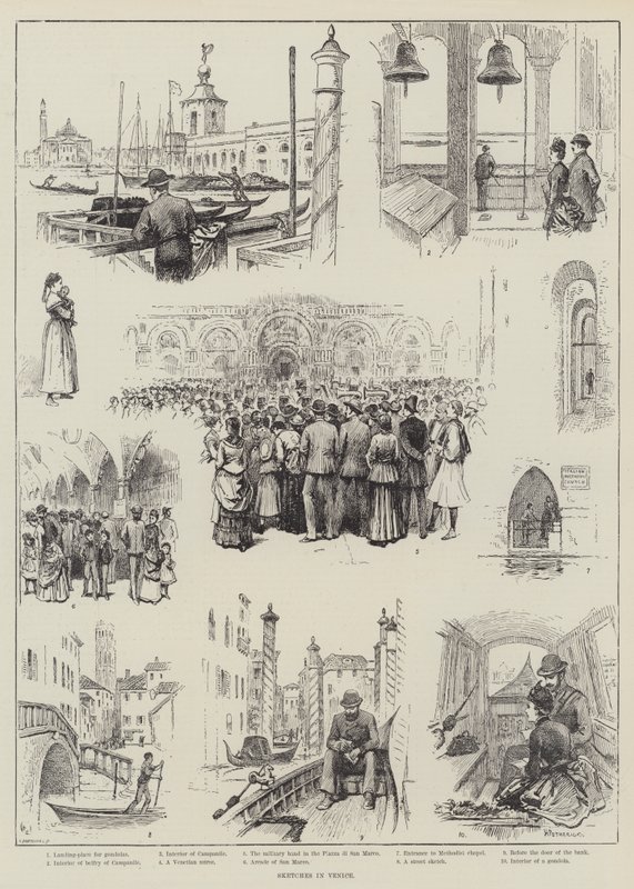 Skisser i Venezia av Horace Petherick