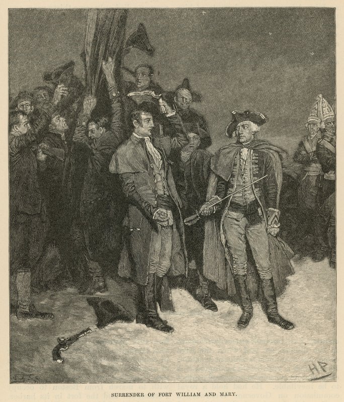 Overgivelse av Fort William og Mary av Howard Pyle