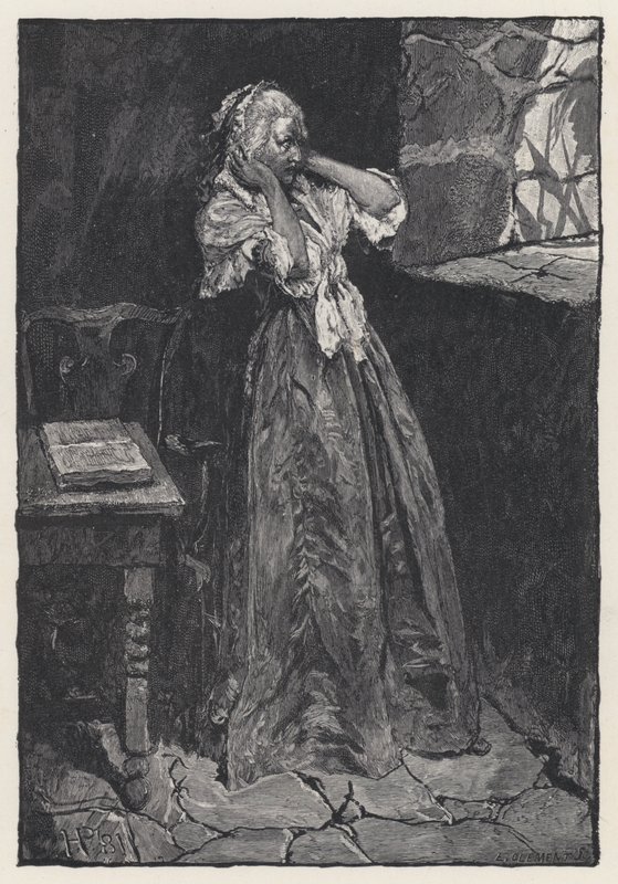 Marie Antoinette i fengsel i tempeltårnet av Howard (after) Pyle