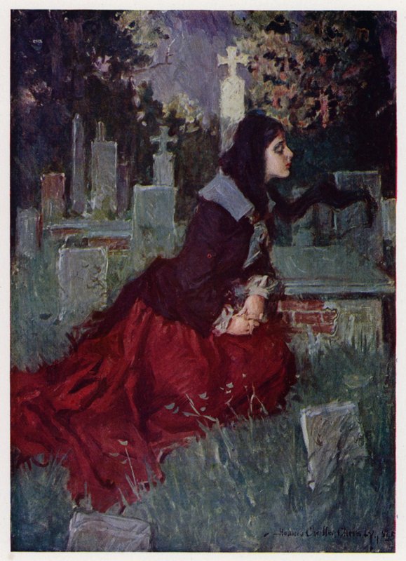 Illustrasjon for Evangeline, A Tale of Arcadie, av Henry Wadsworth Longfellow (farge litho) av Howard Chandler (after) Christy