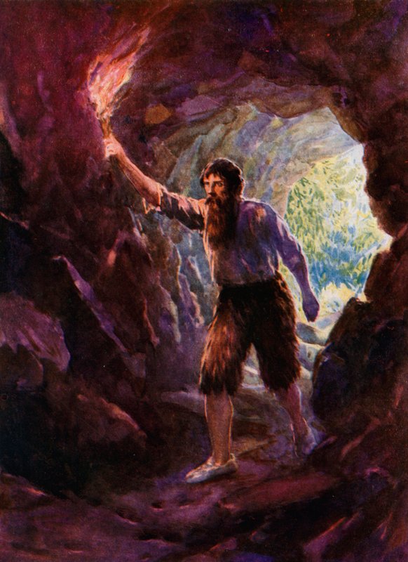 Illustrasjon for Robinson Crusoe av Howard Davie