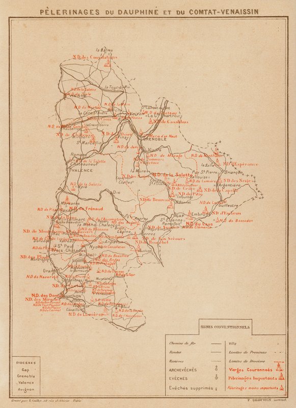 Pilegrimsreiser til Dauphine og Comtat-Venaissin (farge litho) av Hubert Clerget
