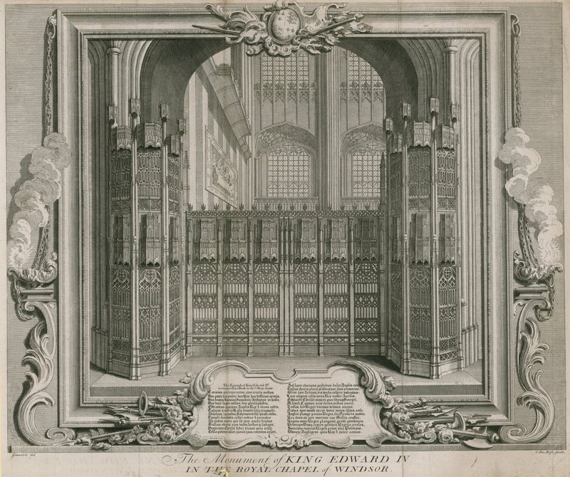 Monumentet til kong Edward IV av Hubert Francois Gravelot