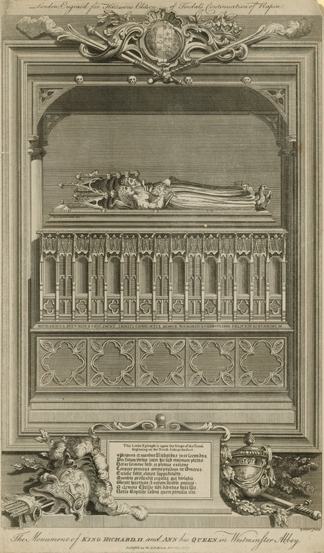 Monumentet til kong Richard II og Ann hans dronning av Hubert Francois Gravelot