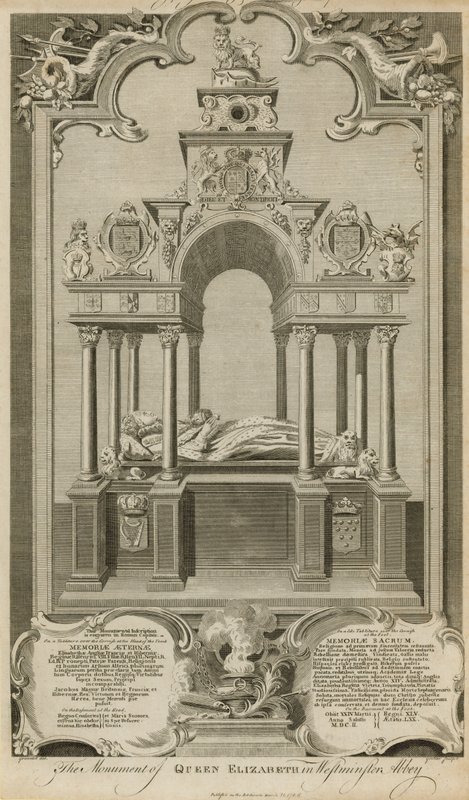 Monumentet til dronning Elizabeth av Hubert Francois Gravelot