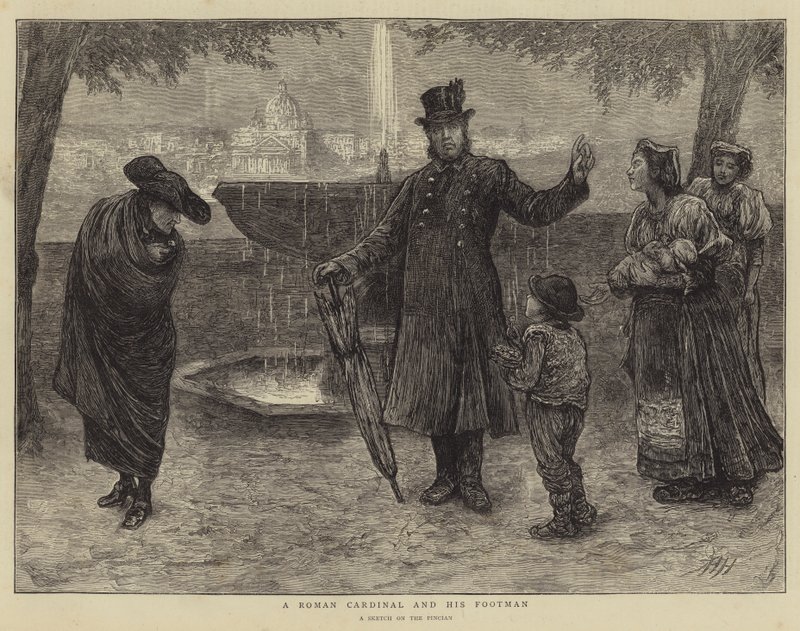 En romersk kardinal og hans fotgjenger av Hubert von Herkomer